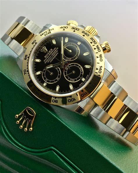 rolex daytona full gold black dial|solid gold Rolex daytona price.